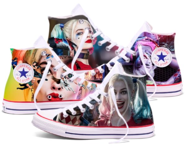 Converse Harley quinn high top 4 faces