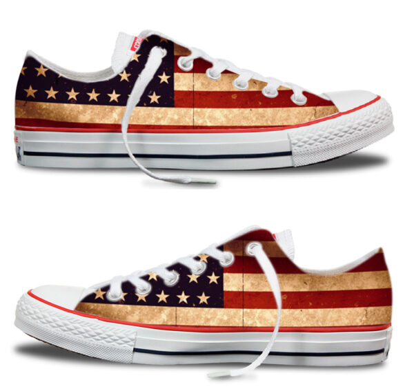 Converse American flag  caña baja 2 caras