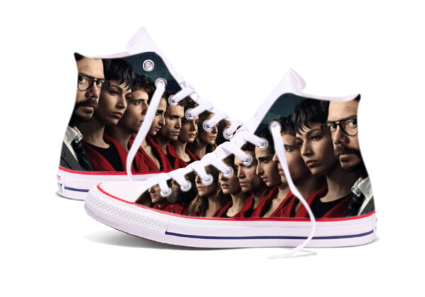 Converse La casa de papel caña alta 2 caras